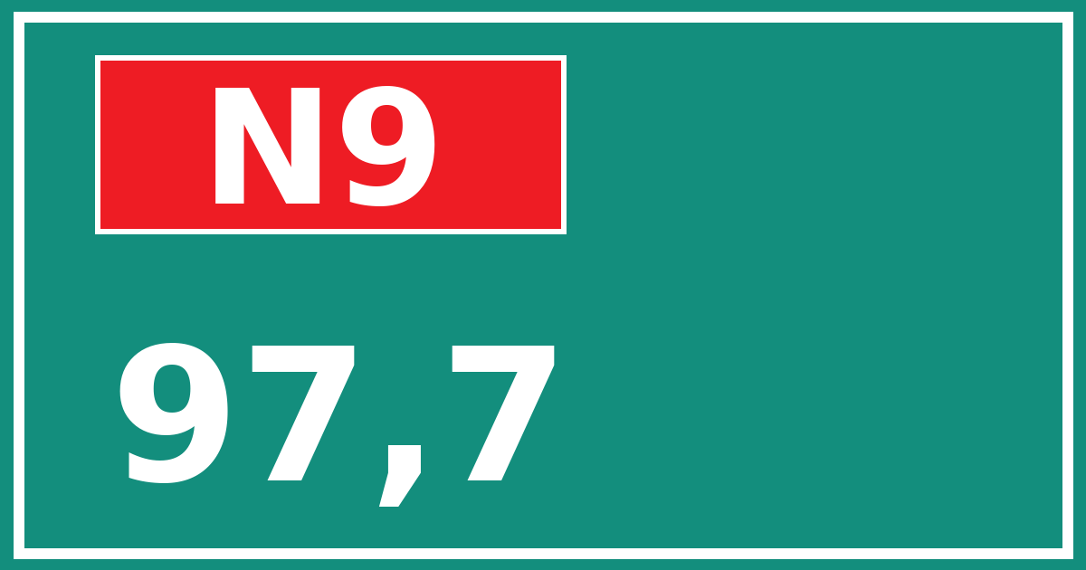 Hectometerbord N9 97,7