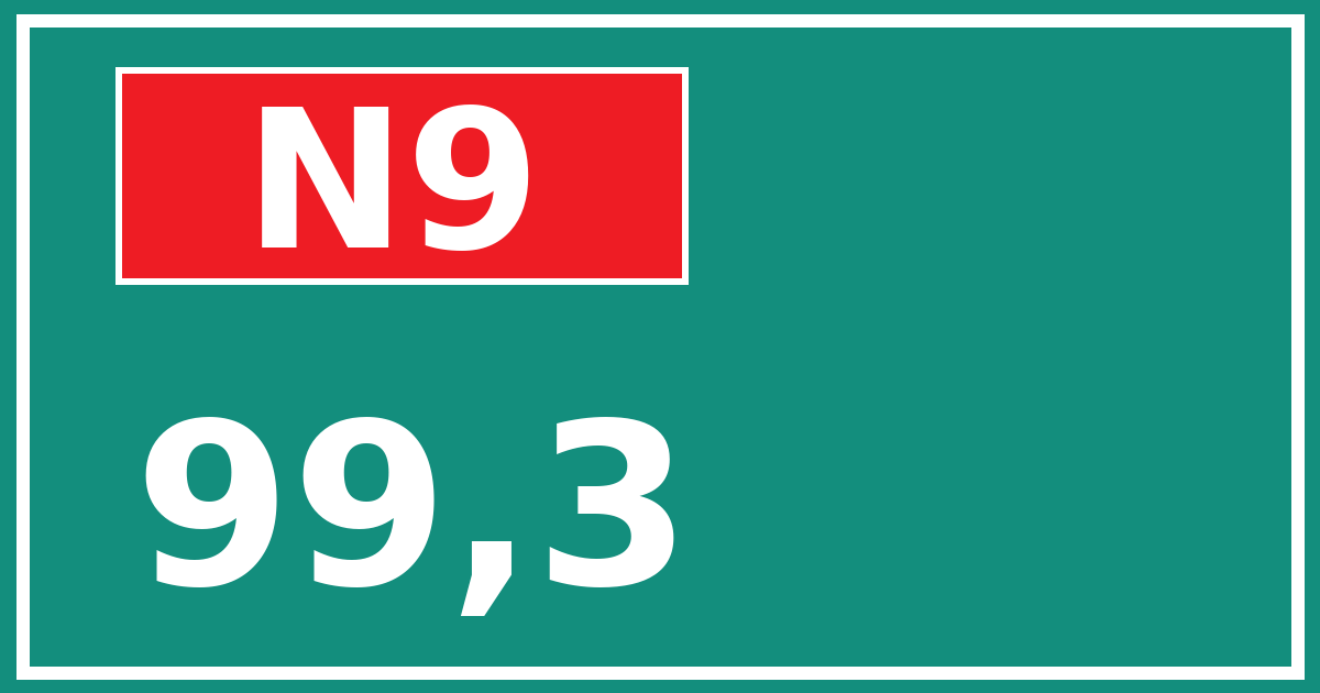 Hectometerbord N9 99,3