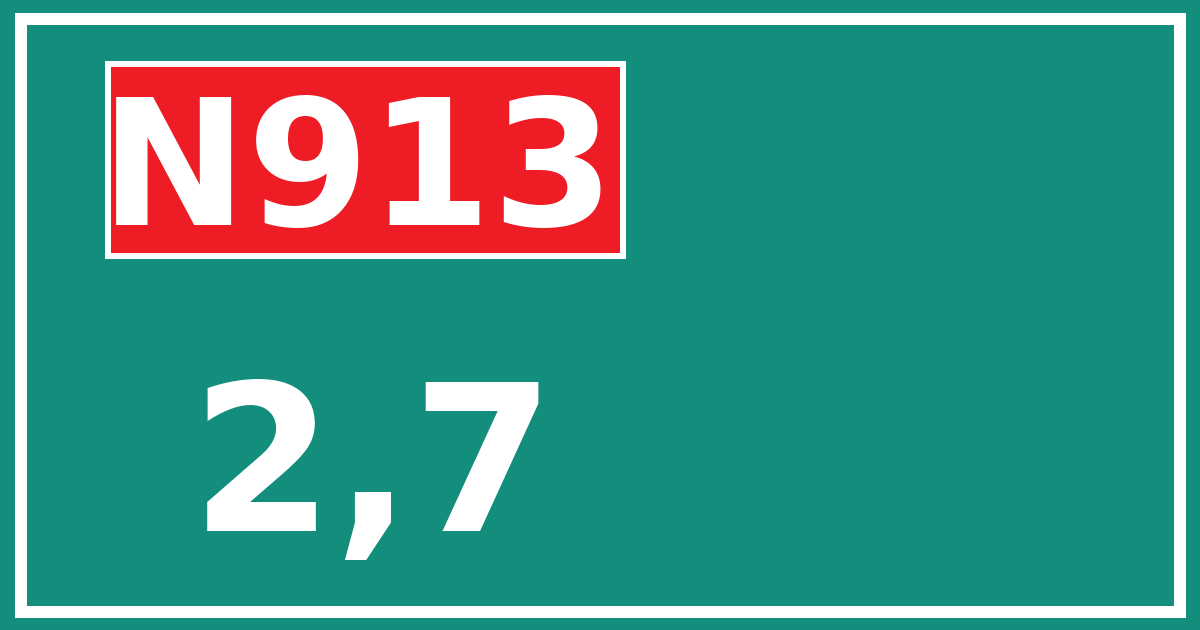 Hectometerbord N913 2,7