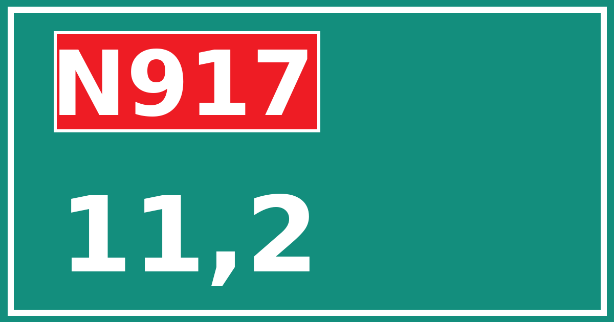 Hectometerbord N917 11,2