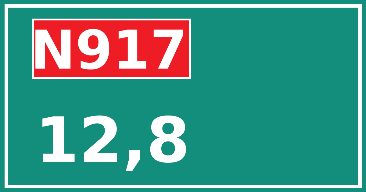 Hectometerbord N917 12,8