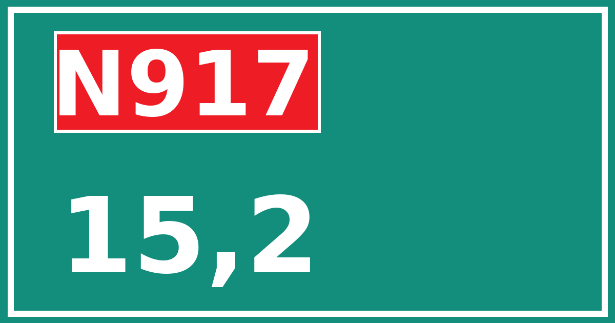 Hectometerbord N917 15,2
