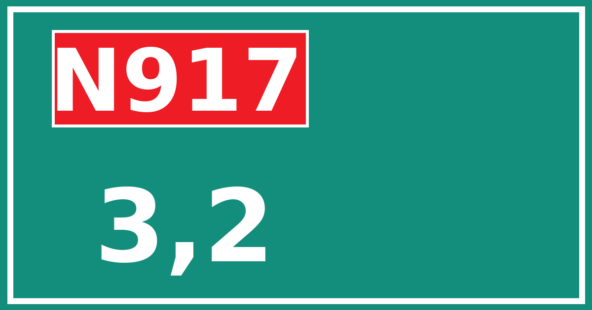 Hectometerbord N917 3,2
