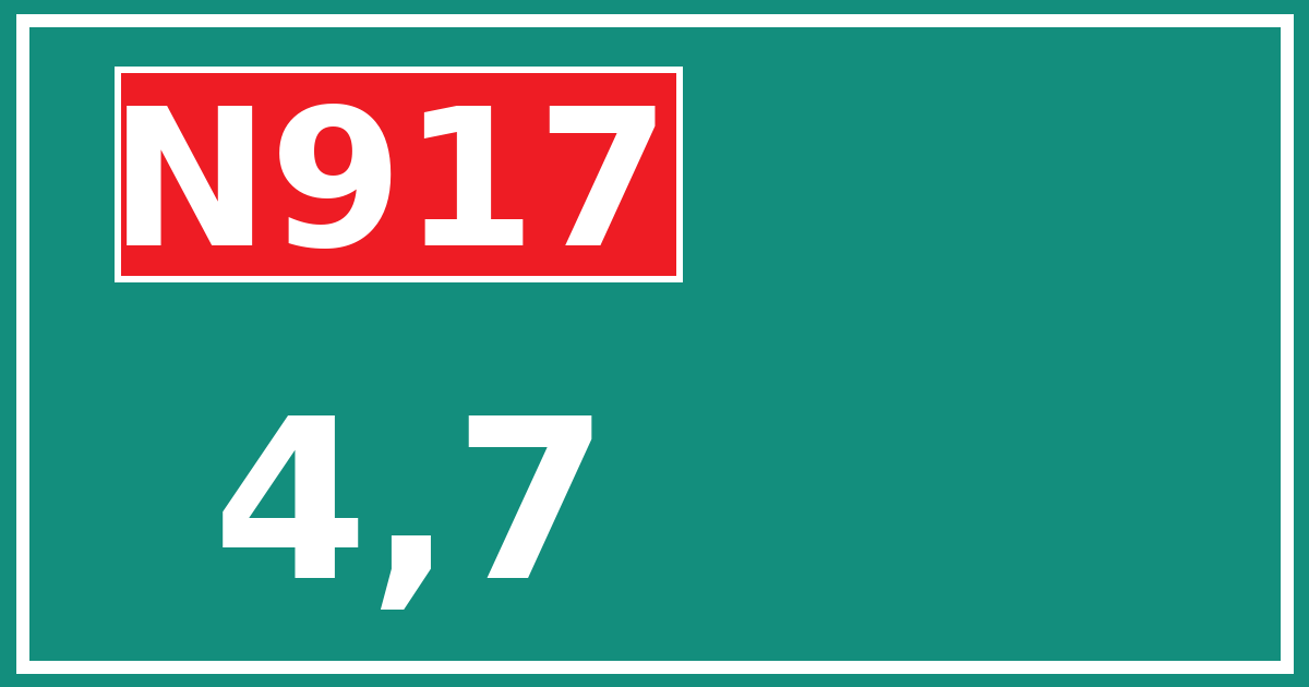 Hectometerbord N917 4,7