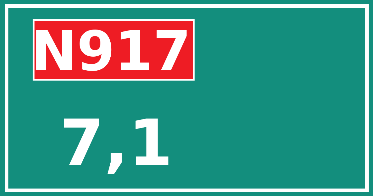 Hectometerbord N917 7,1