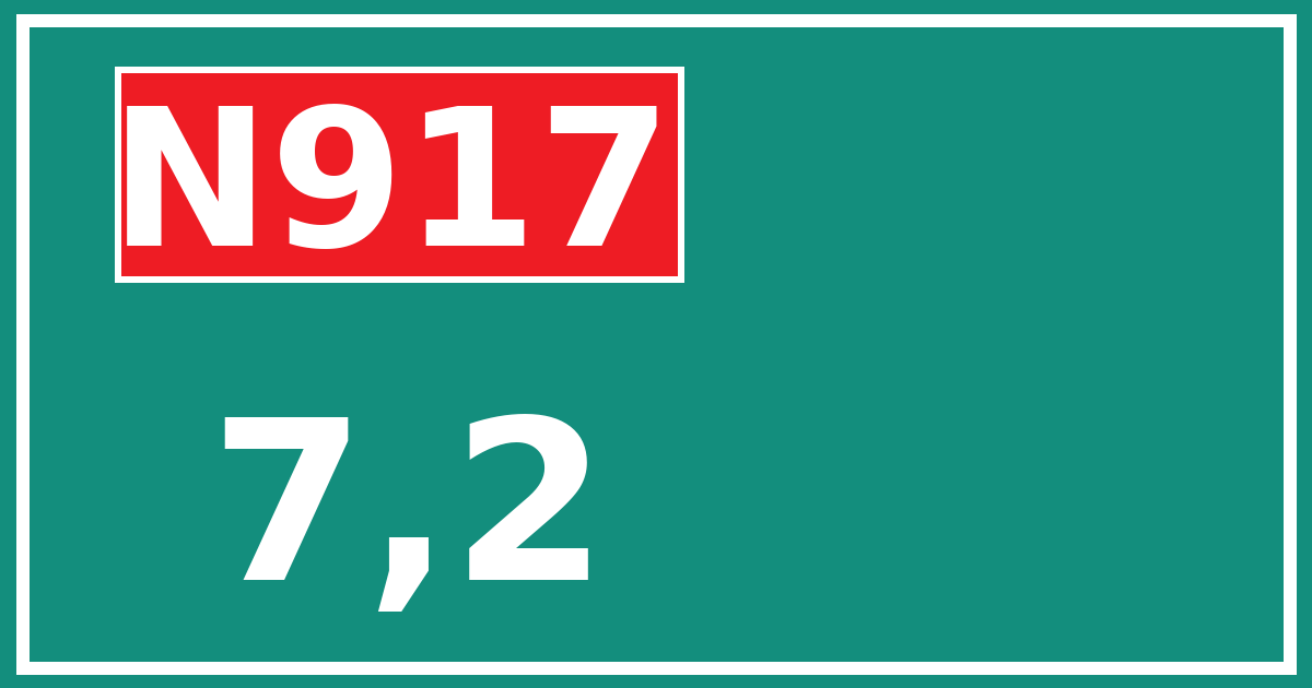 Hectometerbord N917 7,2