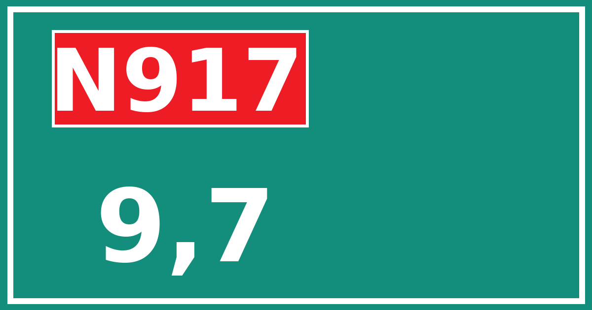 Hectometerbord N917 9,7