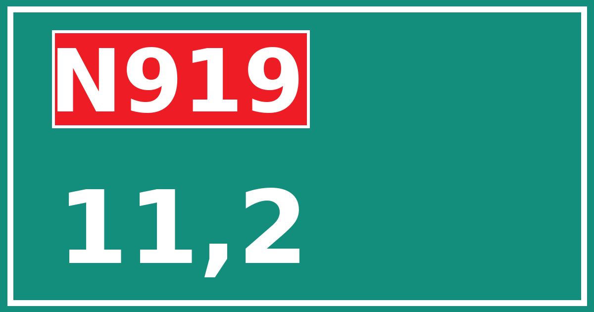 Hectometerbord N919 11,2