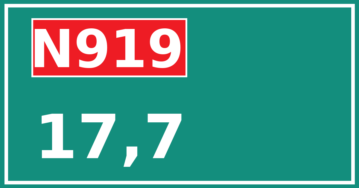 Hectometerbord N919 17,7