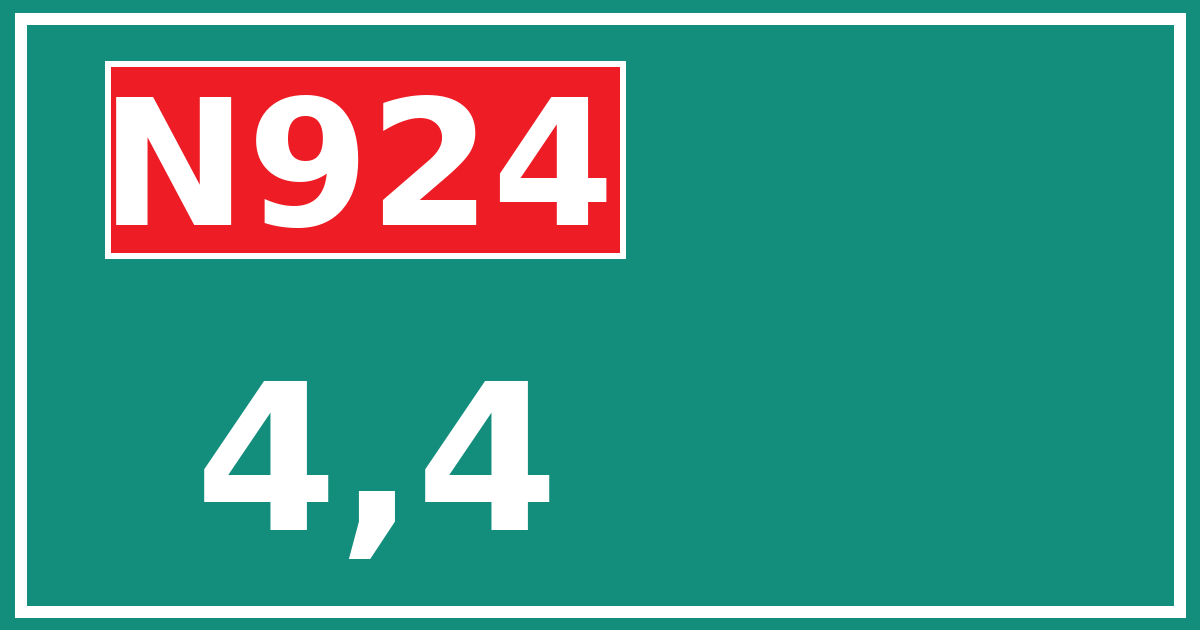 Hectometerbord N924 4,4