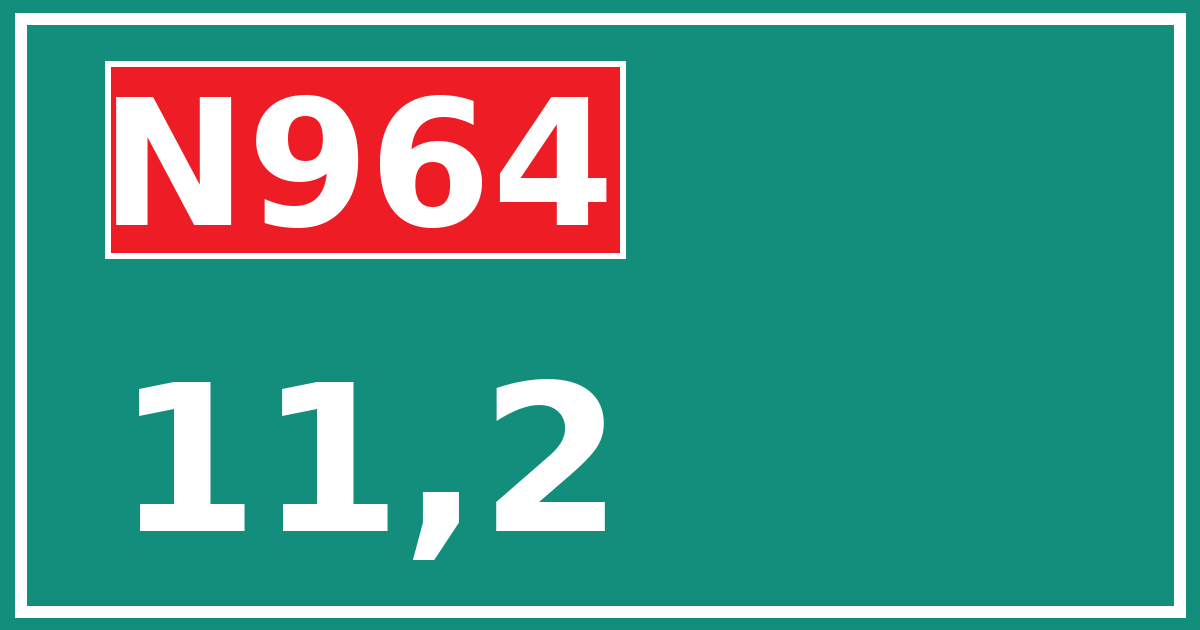 Hectometerbord N964 11,2