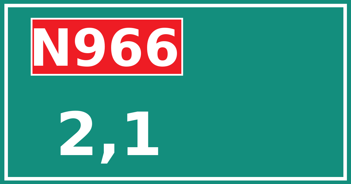 Hectometerbord N966 2,1