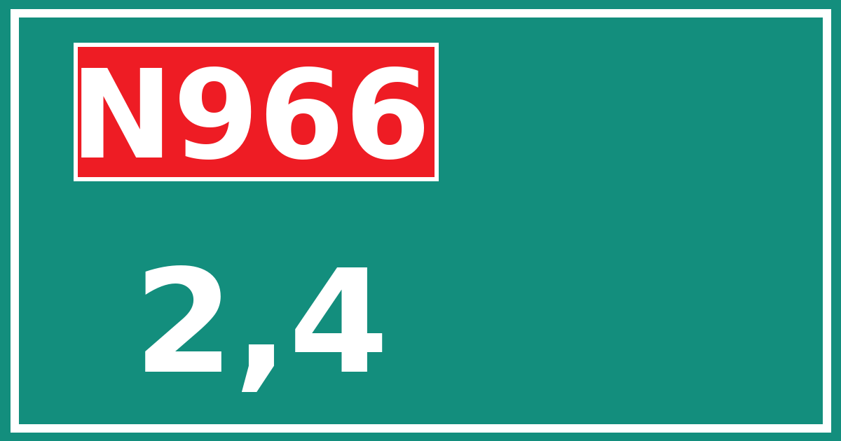 Hectometerbord N966 2,4