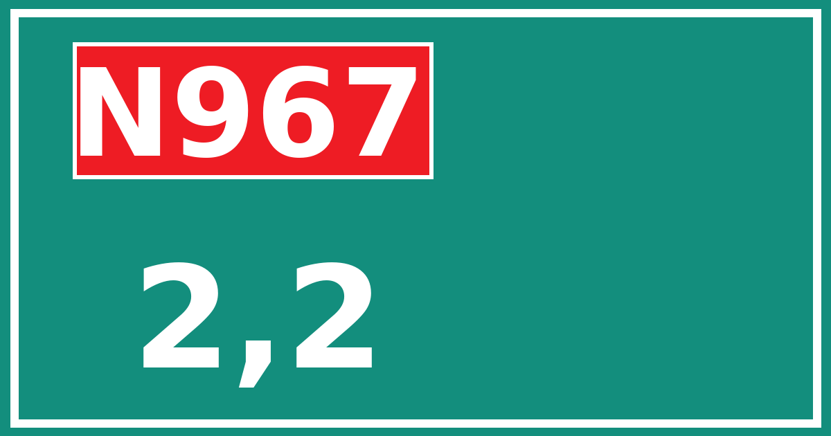 Hectometerbord N967 2,2