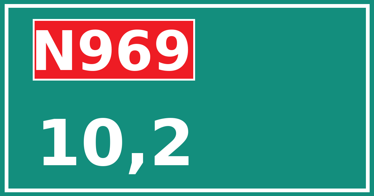 Hectometerbord N969 10,2