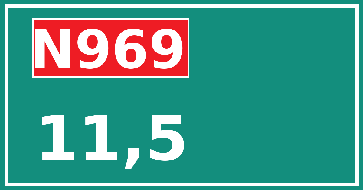 Hectometerbord N969 11,5