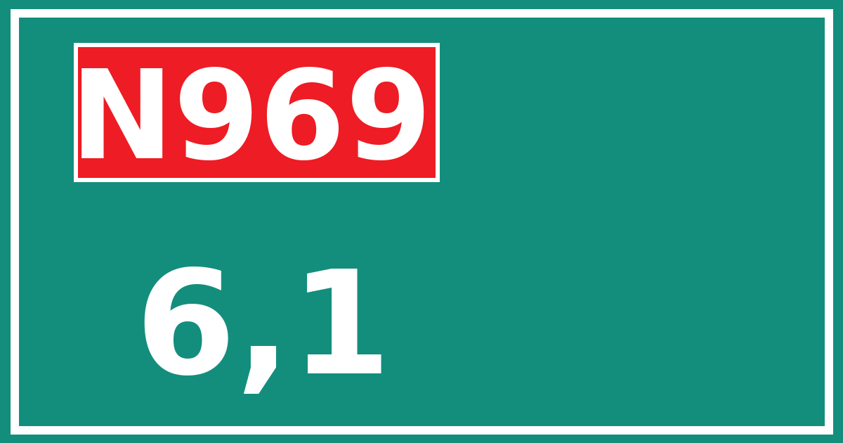 Hectometerbord N969 6,1