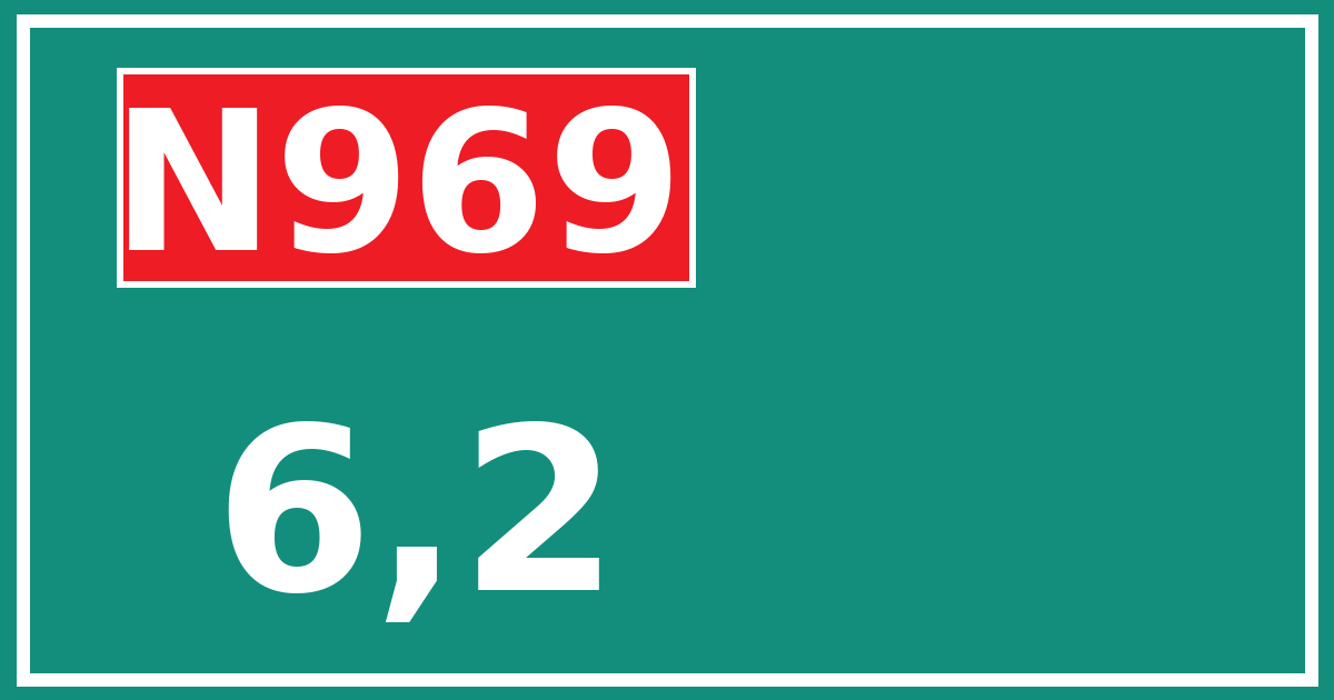 Hectometerbord N969 6,2