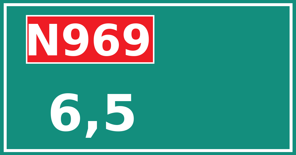 Hectometerbord N969 6,5
