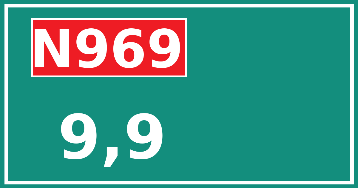 Hectometerbord N969 9,9