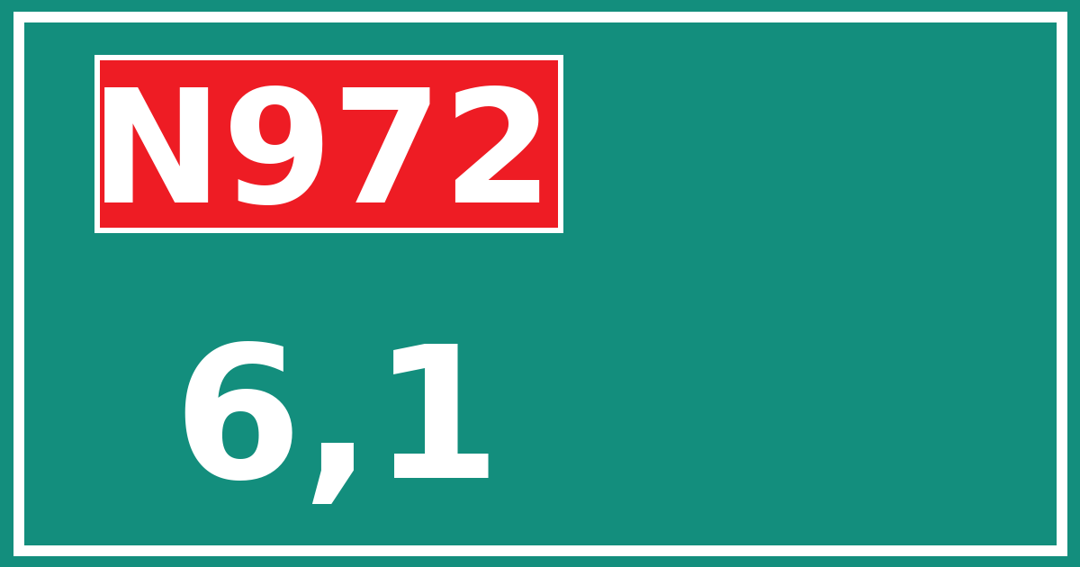 Hectometerbord N972 6,1