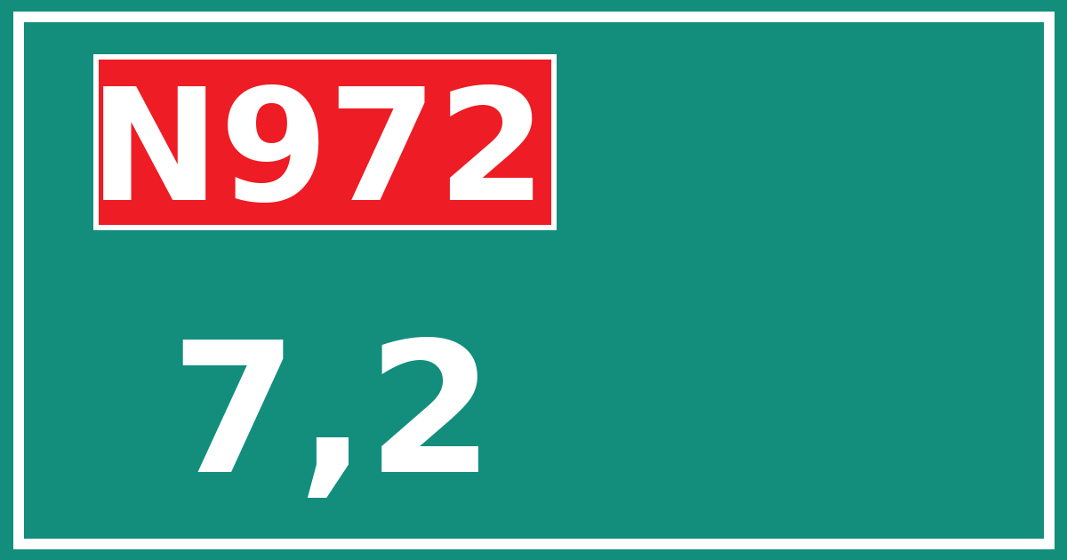 Hectometerbord N972 7,2