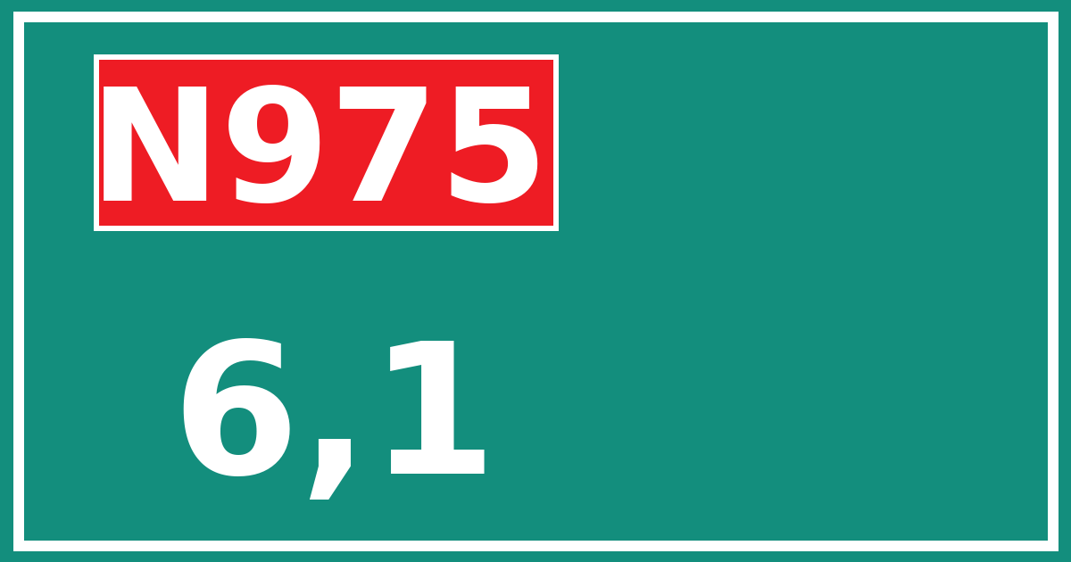 Hectometerbord N975 6,1