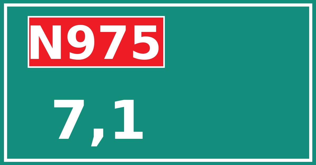 Hectometerbord N975 7,1