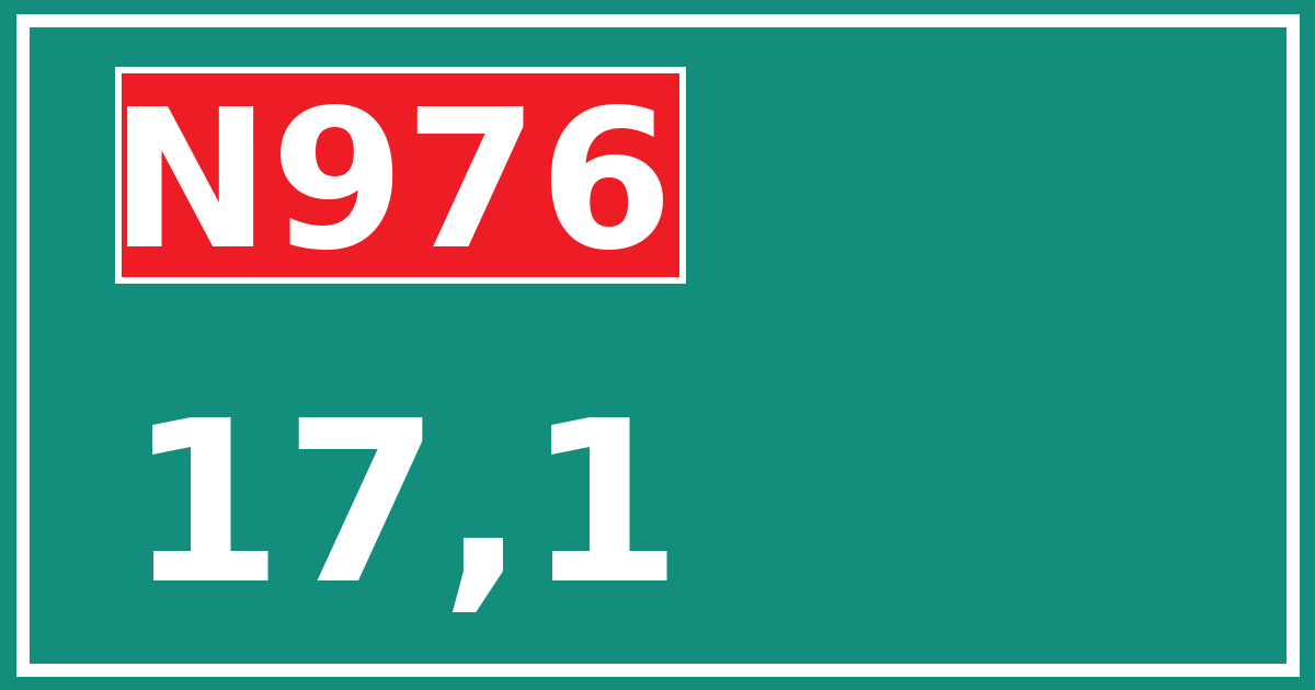 Hectometerbord N976 17,1