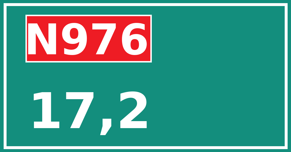 Hectometerbord N976 17,2