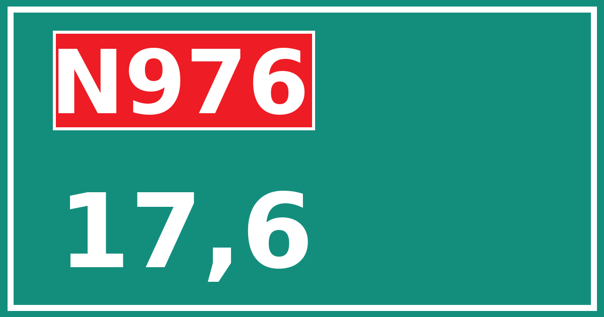 Hectometerbord N976 17,6