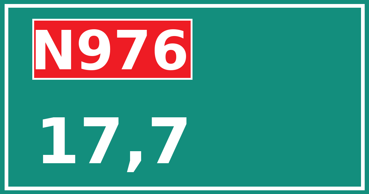 Hectometerbord N976 17,7
