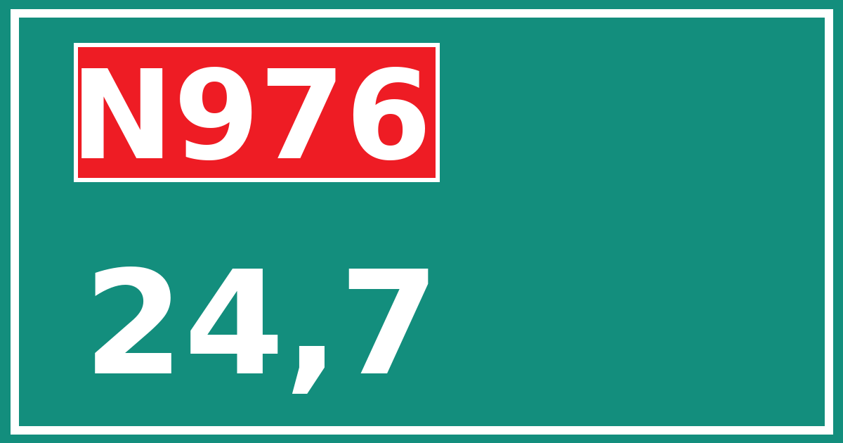 Hectometerbord N976 24,7