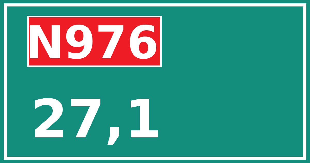Hectometerbord N976 27,1