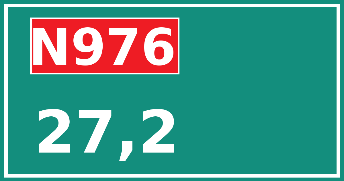 Hectometerbord N976 27,2