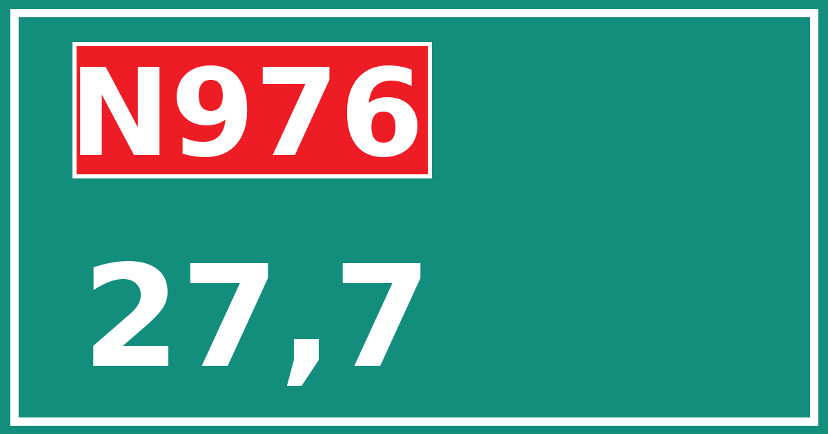 Hectometerbord N976 27,7