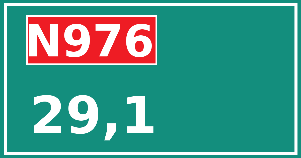 Hectometerbord N976 29,1