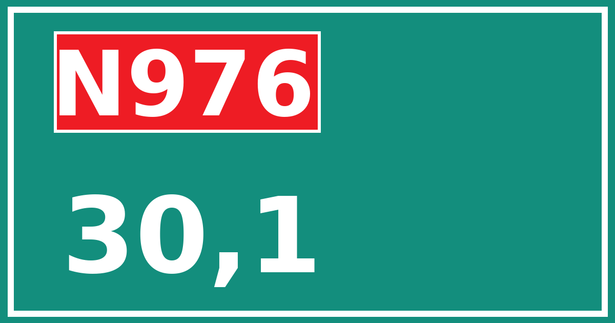 Hectometerbord N976 30,1