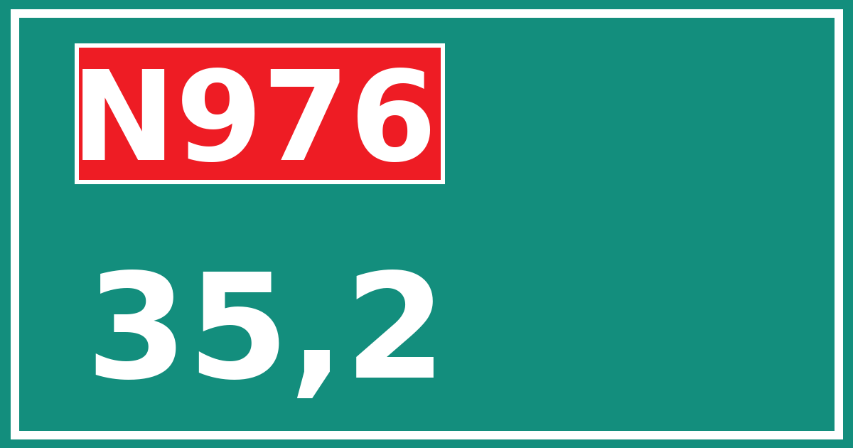 Hectometerbord N976 35,2