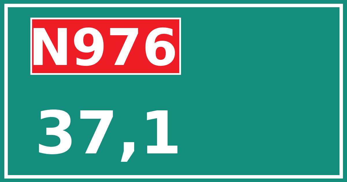 Hectometerbord N976 37,1