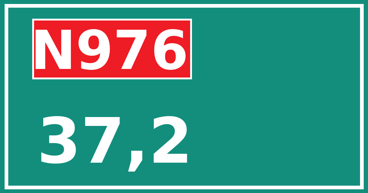 Hectometerbord N976 37,2