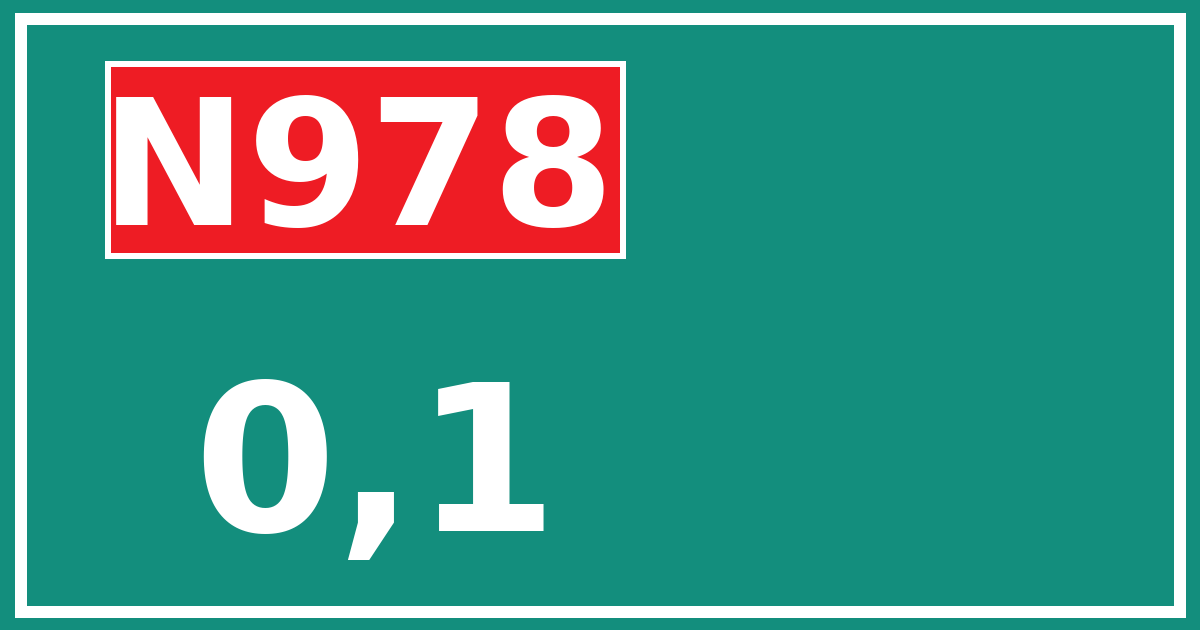 Hectometerbord N978 0,1