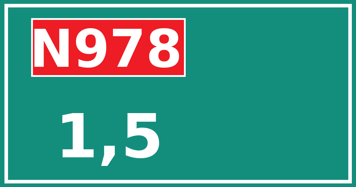 Hectometerbord N978 1,5