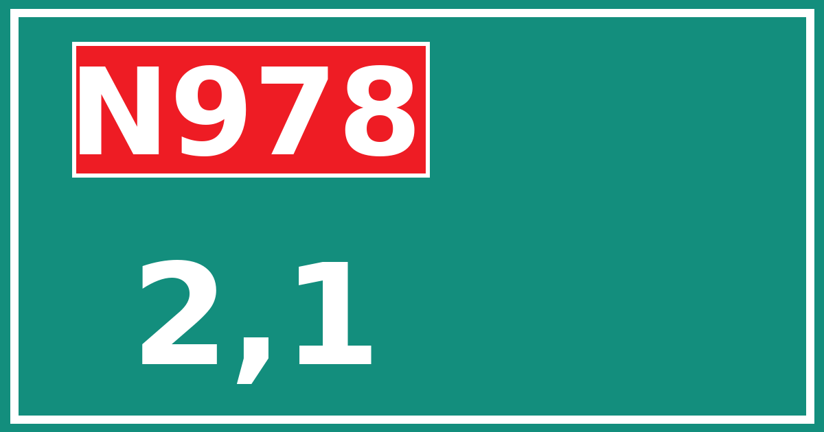 Hectometerbord N978 2,1