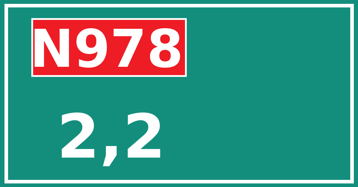 Hectometerbord N978 2,2