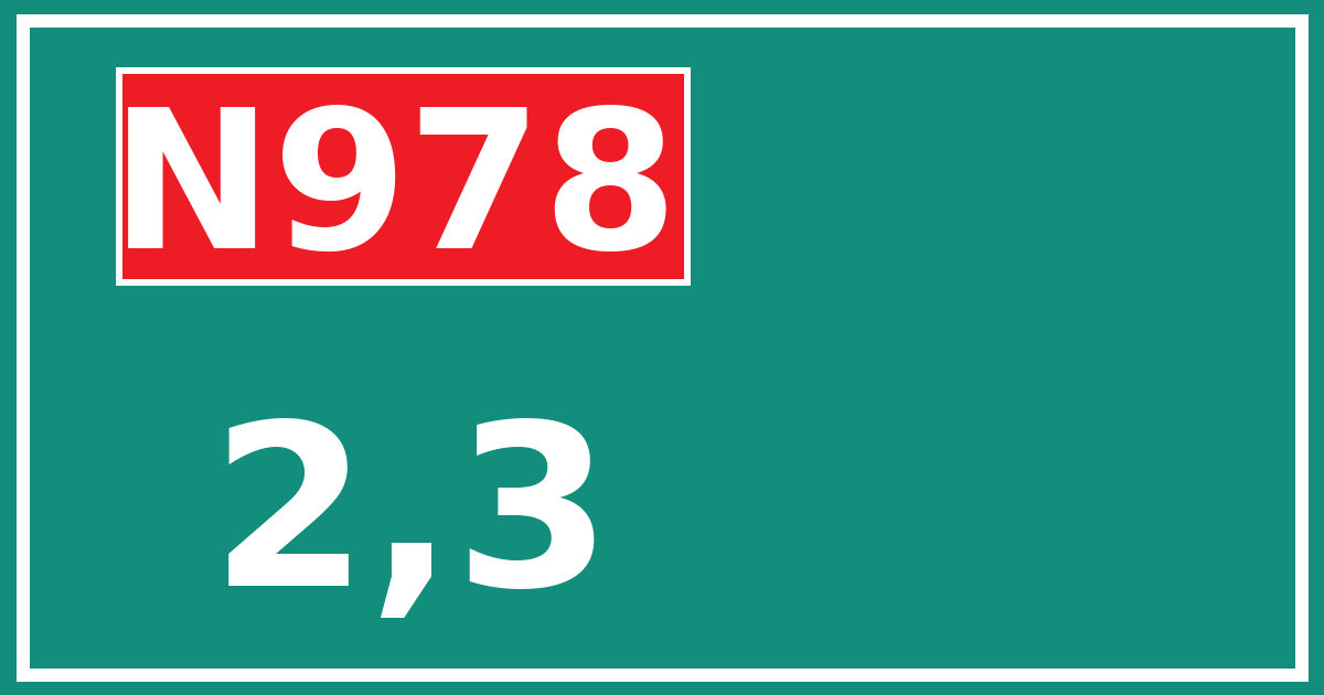 Hectometerbord N978 2,3