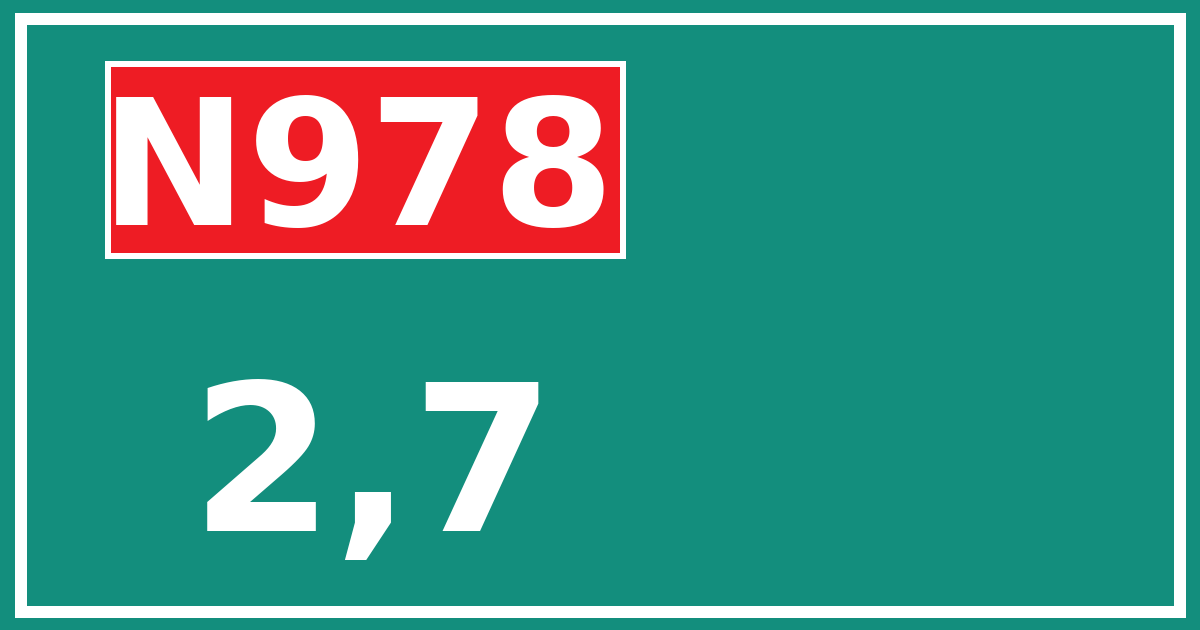Hectometerbord N978 2,7