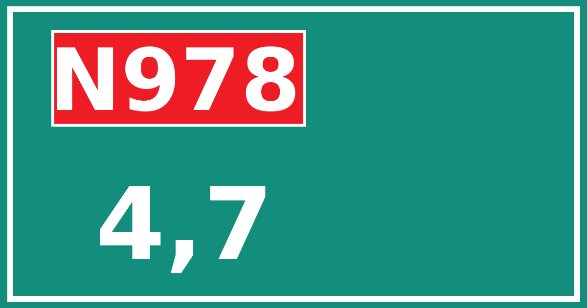 Hectometerbord N978 4,7
