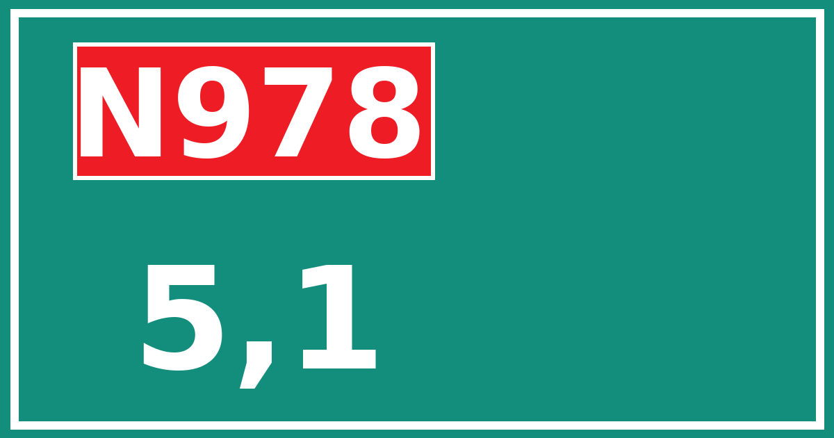 Hectometerbord N978 5,1