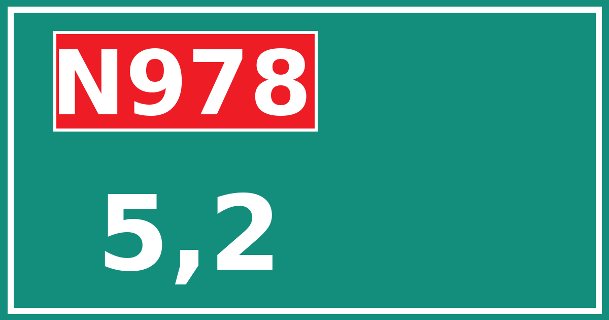 Hectometerbord N978 5,2